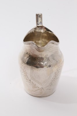 Lot 222 - George III silver helmet form cream jug (London 1800)