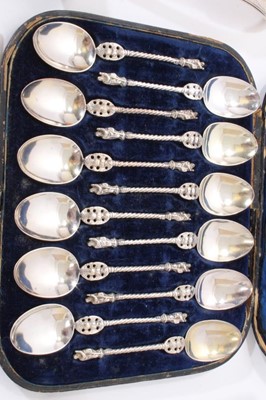 Lot 238 - Selection of Georgian and Victorian flatware.