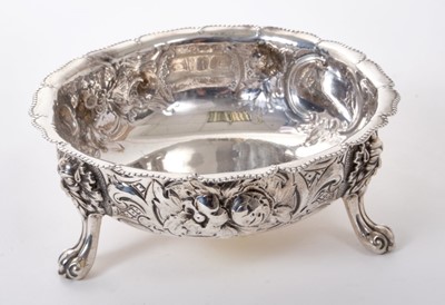 Lot 236 - Victorian silver dish on three feet