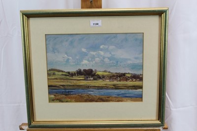 Lot 1120 - George Robert Rushton (1869-1947) watercolour - Iken, Suffolk, in glazed gilt frame, 25cm x 34cm