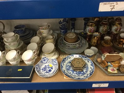 Lot 164 - 18th Century Chinese Blue and white plate, Worcester, teawares and other decorative ceramics