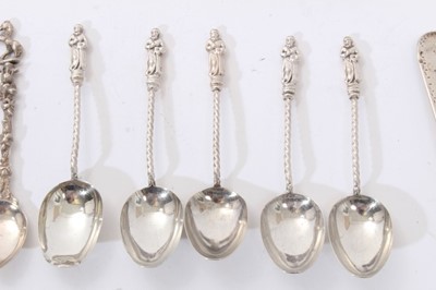 Lot 239 - Pair of Victorian silver fish servers and other flatware