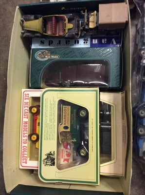 Lot 427 - Selection of mainly boxed toy cars including Matchbox, Days Gone etc and an action man doll