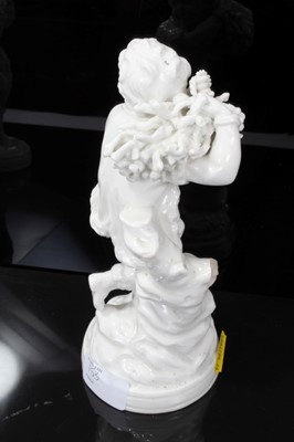Lot 153 - Group of 19th century continental blanc de chine porcelain figures