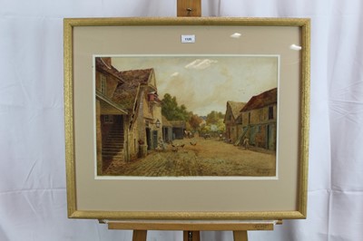 Lot 1125 - Thomas Pyne (1843-1935) watercolour - Old Stables of the Sun In, Dedham, signed, inscribed verso, in glazed gilt frame, 35cm x 53cm