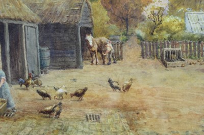 Lot 1125 - Thomas Pyne (1843-1935) watercolour - Old Stables of the Sun In, Dedham, signed, inscribed verso, in glazed gilt frame, 35cm x 53cm