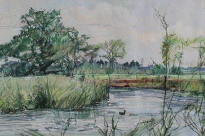 Lot 1132 - *Anthony Atkinson gouache - Stour at Boxted