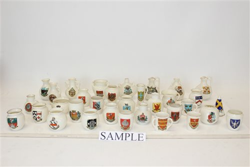 Lot 2057 - Selection of W. H. Goss crested china (45...