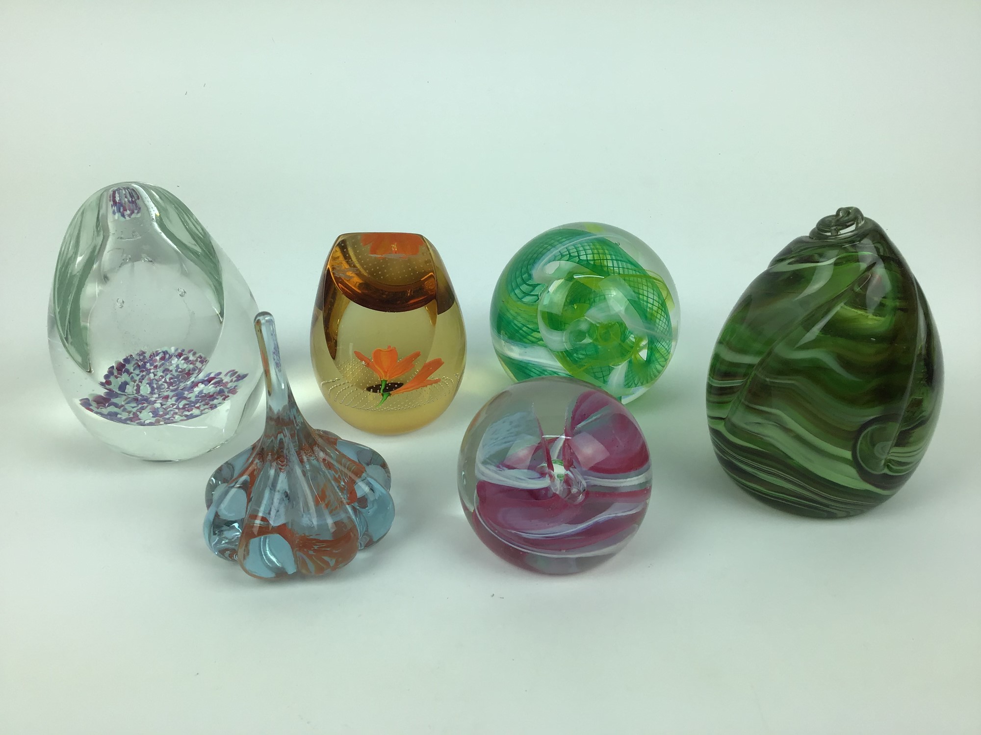 Lot 111 Six Caithness paperweights by Helen