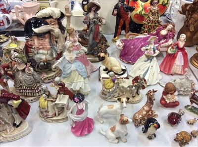 Lot 460 - Group figure and animal ornaments