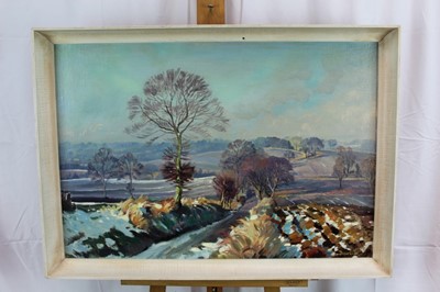 Lot 1164 - Frank Randall Forward (1904-1978) oil on canvas board - extensive winter landscape, signed, framed, 57cm x 83cm