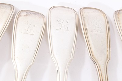 Lot 225 - Selection of Georgian and later silver flatware