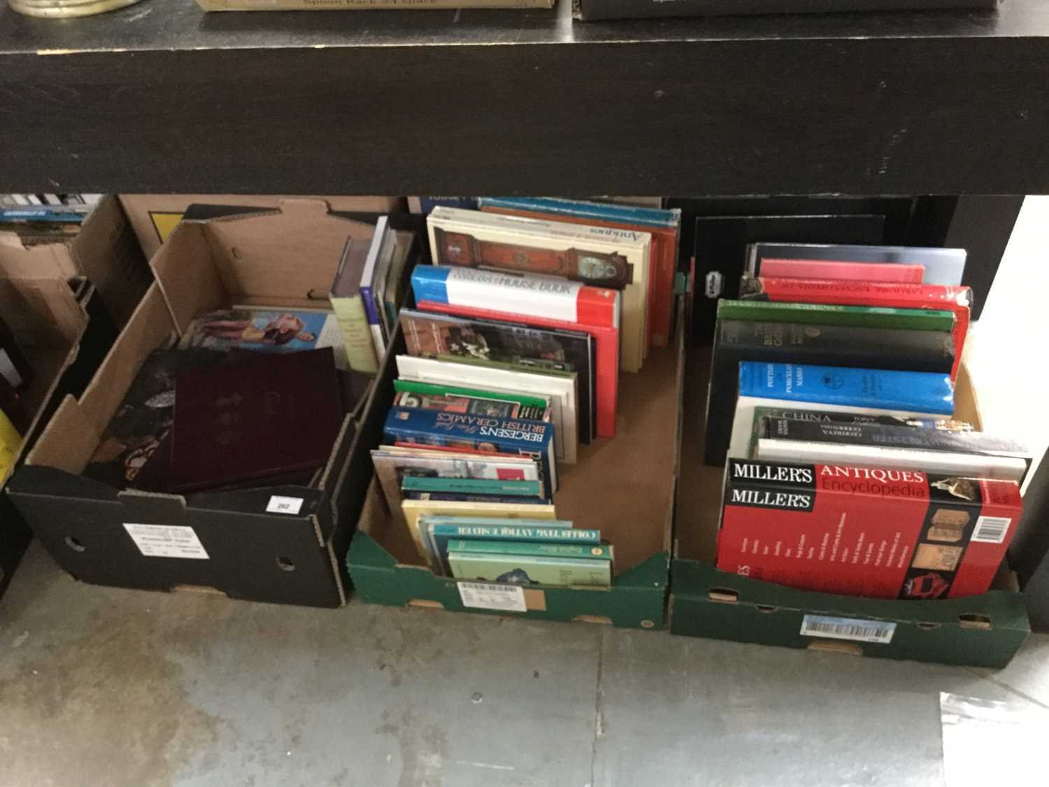 Reference Book Box Feature Example Lot 262 - Three boxes of Antique reference books (3