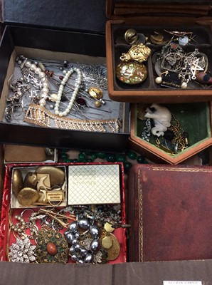 Lot 698 - Costume jewellery, bijouterie, Victorian beadwork purse and other accessories