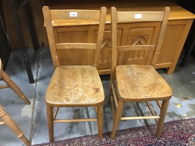 Lot 1064 - Two elm children's chairs