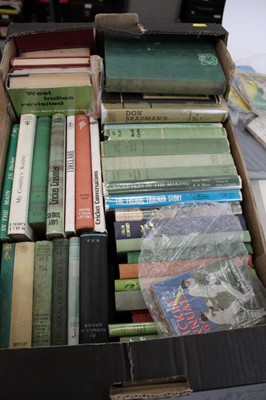 Lot 1283 - One box of vintage cricket books and ephemera