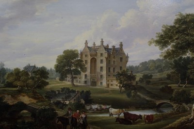 Lot 1158 - James Leakey (1775-1865) Craigstone Castle, Aberdeenshire, oil on mahogany panel. 
 Provenance: Sotheby's, British & Continental Paintings, Olympia 21st March 2007, sold for £2,160