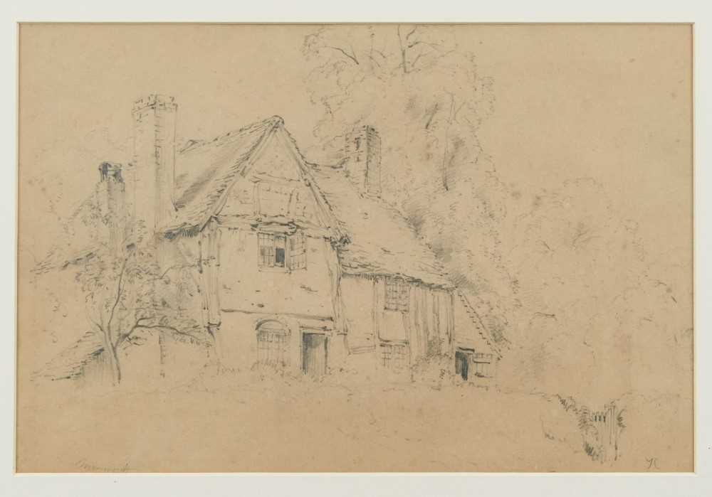 Lot 1000 - Manner of John Constable, 19th century pencil drawing on buff paper