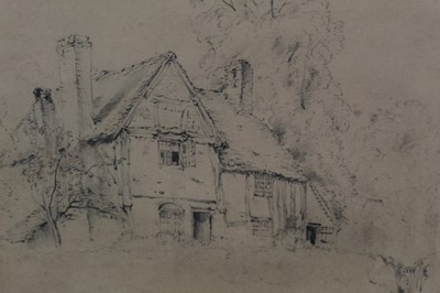 Lot 1000 - Manner of John Constable, 19th century pencil drawing on buff paper