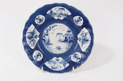 Lot 108 - Mid 18th century Bow blue and white porcelain dish