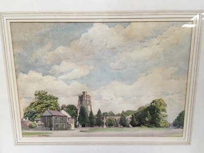 Lot 70 - Louis Stanley Maurice Prince (1894-1985) watercolour - St Gregory's Church, Sudbury, signed, in glazed frame, 33cm x 47cm