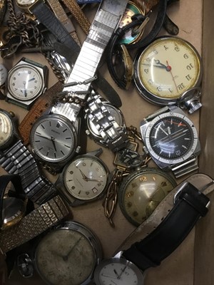 Lot 193 - Selection vintage pocket and wristwatches including Sekonda, Timex,Seiko,Rotary etc