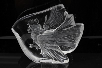 Lot 863 - Large Mats Jonasson Swedish glass intaglio