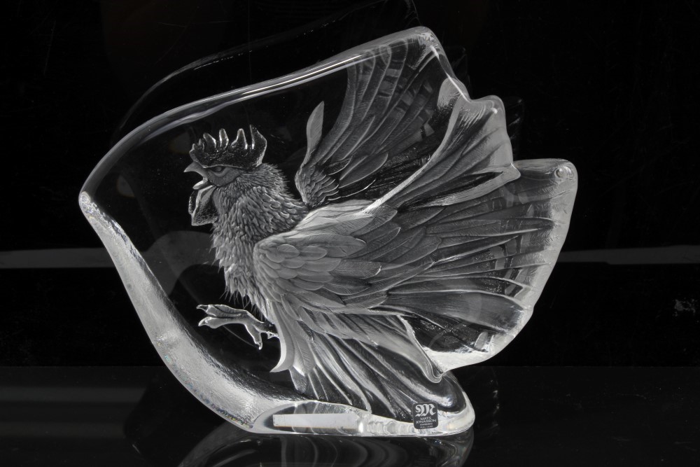 Lot 994 Large Mats Jonasson Swedish Glass Intaglio