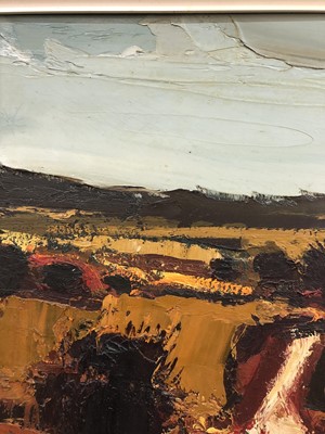 Lot 1094 - * Donald McIntyre (1923-2009) oil on board - 'Dwyran', Phoenix Gallery label