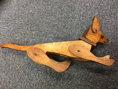 Lot 109 - Scratch built articulated model of a dog, Islamic Inlaid dish