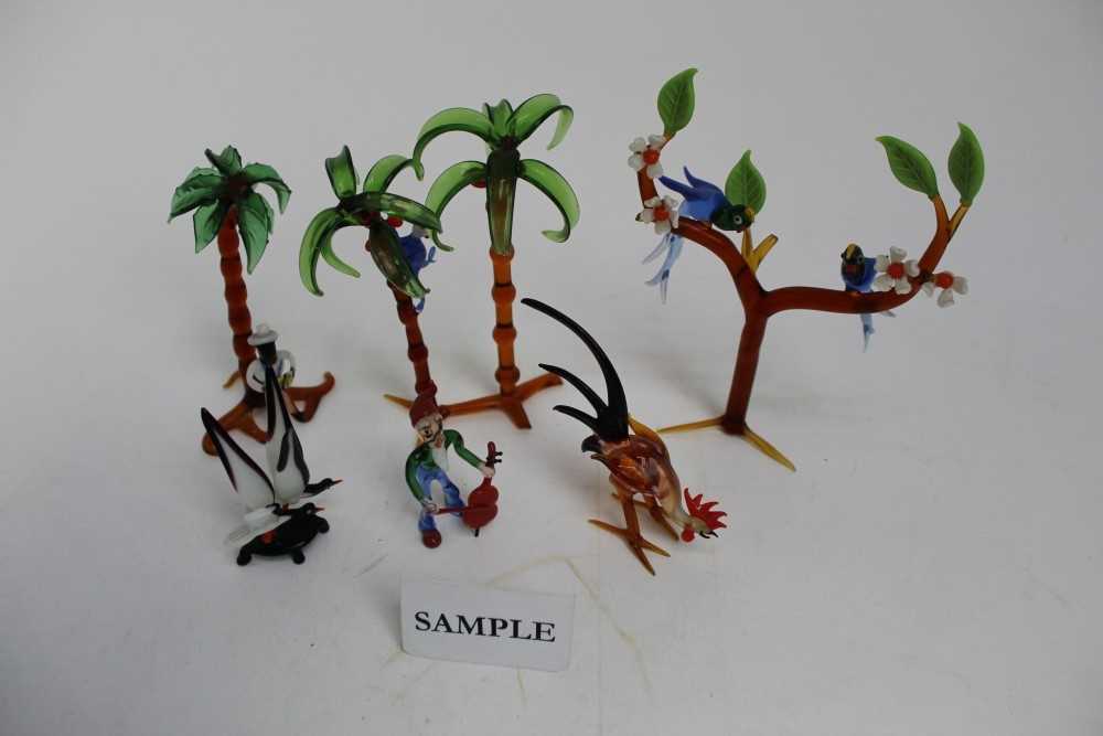 Lot 926 - Collection of vintage Murano glass miniature figures