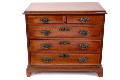 Lot 781 - Edwardian mahogany miniature chest of drawers