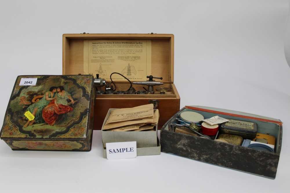 Lot 2042 - Watchmakers lathe, together with various
