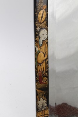 Lot 255 - Early 20th century black japanned easel mirror