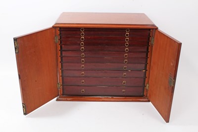 Lot 774 - 19th century mahogany table top collectors cabinet