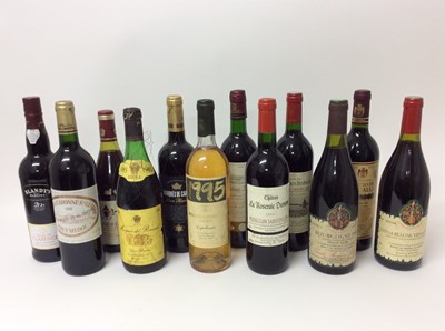 Lot 74 - Wine - eleven bottles, various and a bottle of Madeira