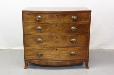 Lot 1274 - Regency mahogany bowfront chest