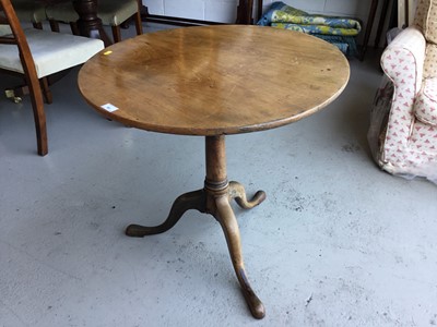Lot 68 - Mahogany tripod table, George III with alterations