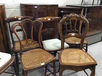 Lot 159 - Group of Seven 19th century bedroom chairs (7)