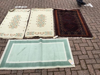 Lot 106 - Eastern rug 133 x 88cm together with a pair of rugs 133 x 70cm and another 138 x 71cm (4)