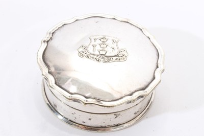 Lot 260 - Continental white metal box and other items.