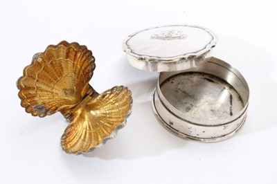 Lot 260 - Continental white metal box and other items.