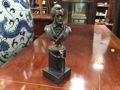 Lot 123 - 19th century bronze bust on marble