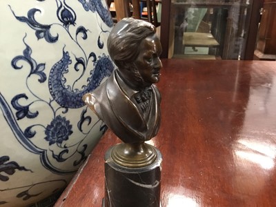Lot 123 - 19th century bronze bust on marble