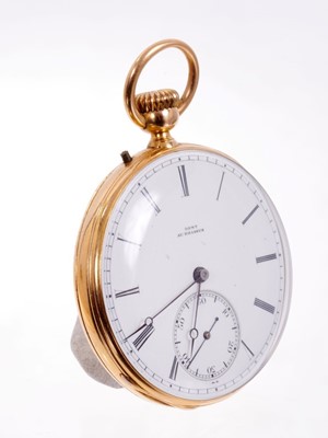 Lot 565 - 19th century gilt pocket watch, signed Dent Au Brassus