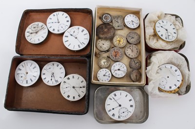 Lot 571 - Large collection of watch faces and other watch parts