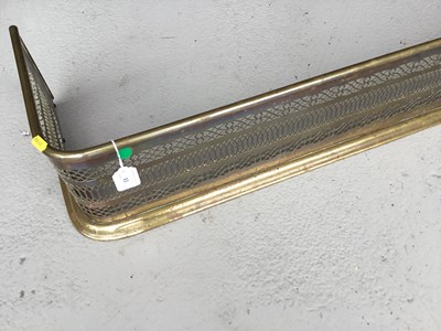 Lot 93 - 19th century pierced brass fender