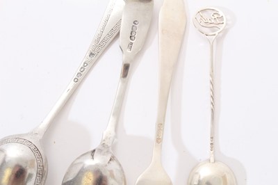 Lot 202 - Selection of miscellaneous Scottish silver flatware and other silver and white metal.