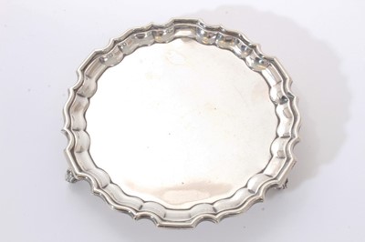 Lot 201 - 1920s George III style silver card tray