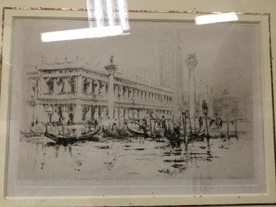 Lot 279 - William Walcott (1874-1943) etching - Venice